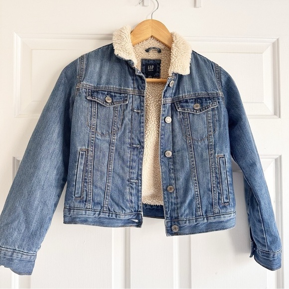 GAP Other - GAP Kids Sherpa Denim Icon Jacket large